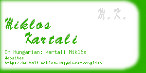 miklos kartali business card
